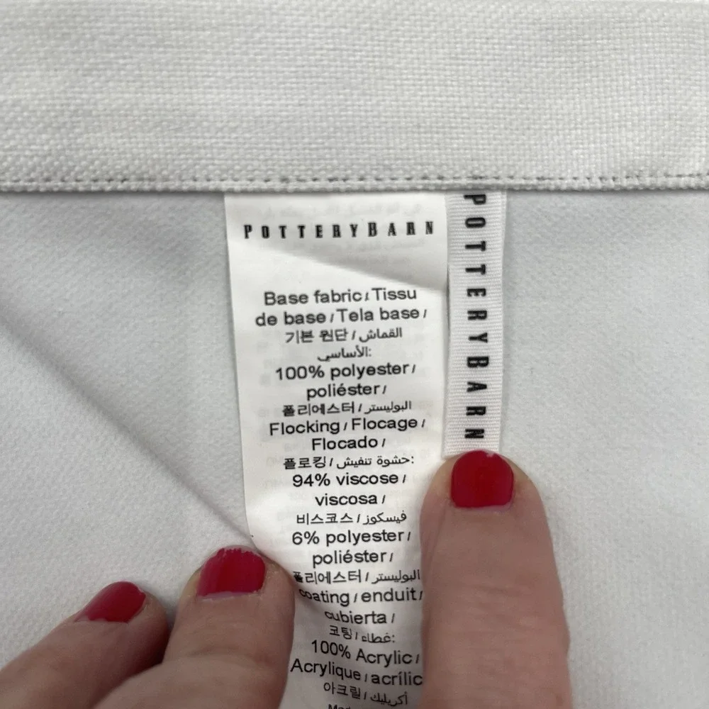 Pottery Barn White Blackout Curtain Panel 50x84 Back Tab Pole Pocket